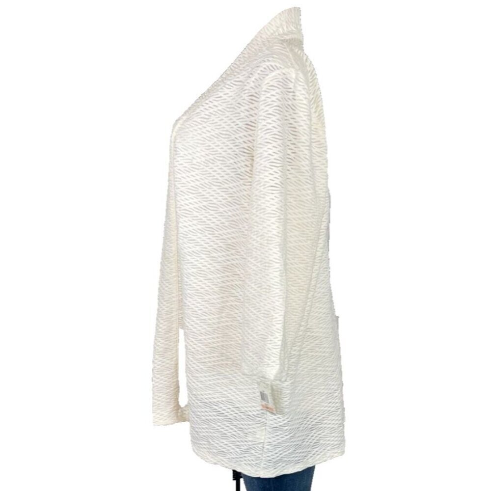 JM Collection +2X Eggshell Mesh Textured Weave Op… - image 5